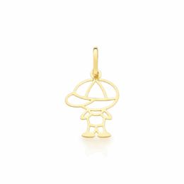 pingente ouro 10k menino