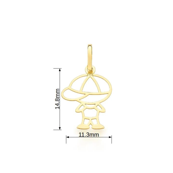 pingente ouro 10k menino