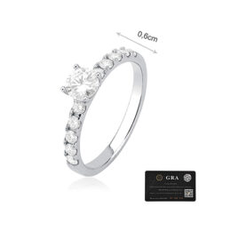 anel solitario prata