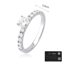 anel solitario prata