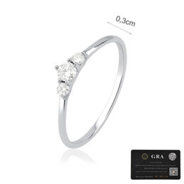 anel solitario prata