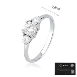 anel solitario prata