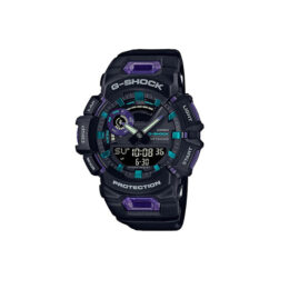 Relógio Casio G-Shock GBA-900-1A6DR G-Squad resina preta detalhes roxos analógico-digital