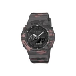 Relógio Casio G-Shock GA-2100CM-8A resina camuflada cinza-escuro octogonal analógico-digital