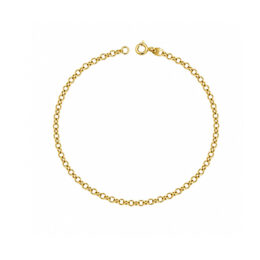Pulseira de ouro amarelo 18K com elo português e fecho boia