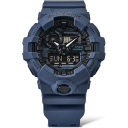 Relógio Casio G-Shock GA-700CA-2A em resina azul-marinho com mostrador camuflado analógico-digital