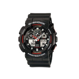 Relógio Casio G-Shock GA-100-1A4 Preto e Vermelho Analógico-Digital
