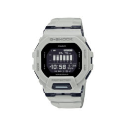 Relógio Casio G-Shock G-Squad GBD-200UU-9DR digital em resina off-white com display de moldura preta e pulseira de uretano